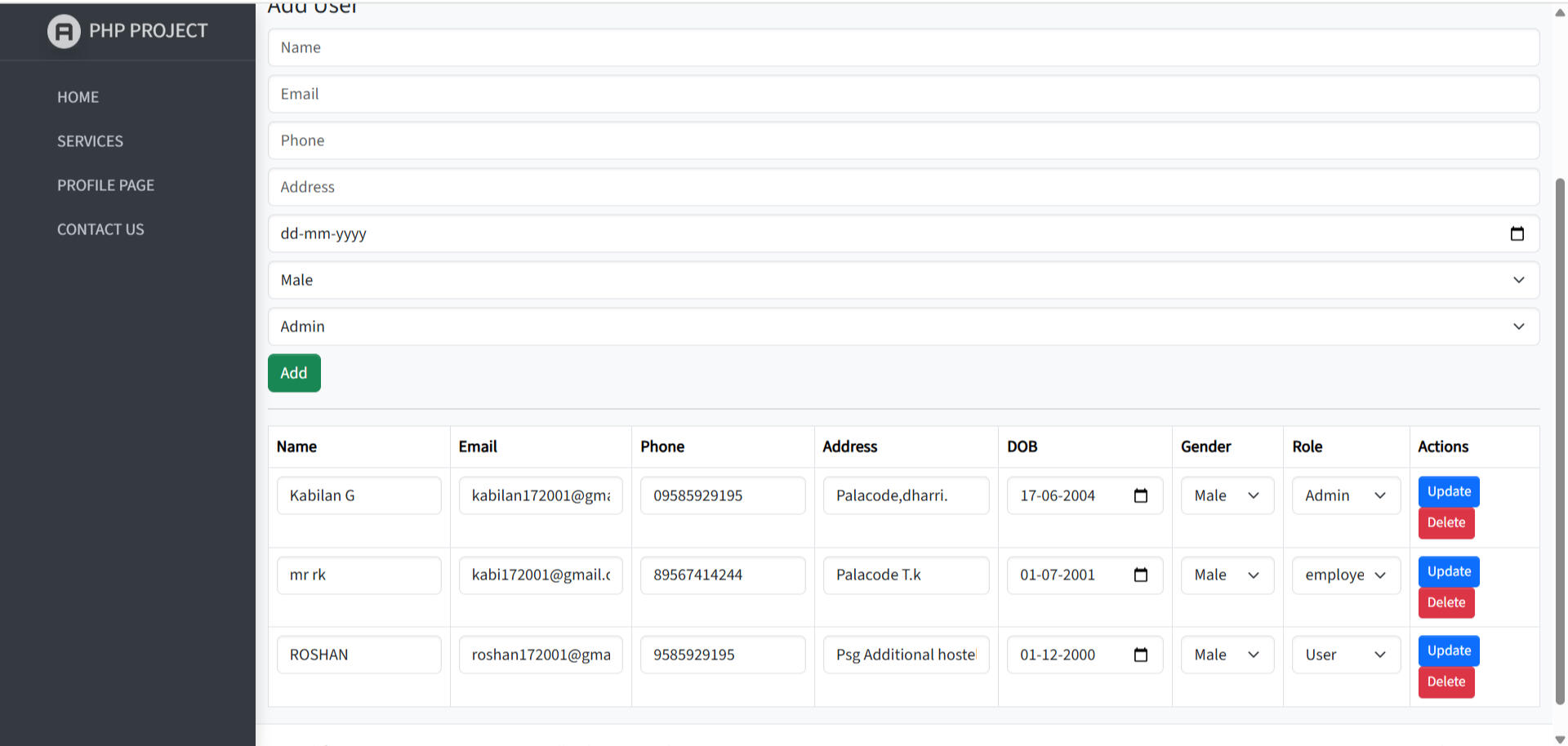 Admin Dashboard